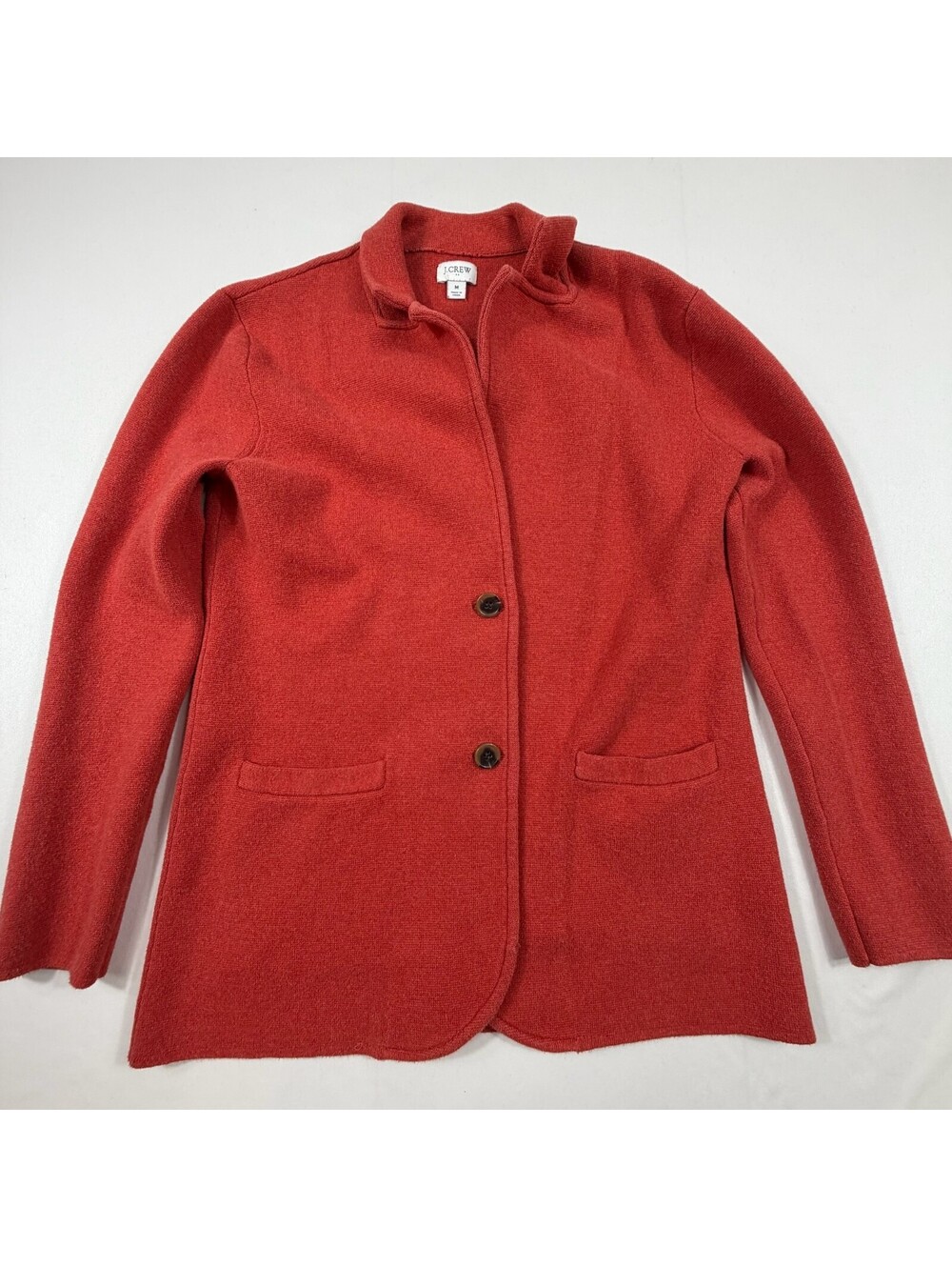 J.Crew Women's Medium Red Cotton Cardigan Sweater